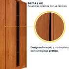 Guarda-roupa Casal Barcelona 6 Portas 6 Gavetas Ripado Cinamo