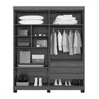 Guarda-roupa Casal Bari 4 Portas 3 Gavetas Cinamomo/off White