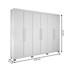 Guarda-roupa Casal Bari 6 Portas 4 Gavetas Branco - Panorama