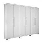 Guarda-roupa Casal Bari 6 Portas 4 Gavetas Branco - Panorama