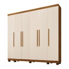 Guarda-roupa Casal Bari 6 Portas 6 Gavetas Cinamomo/off White