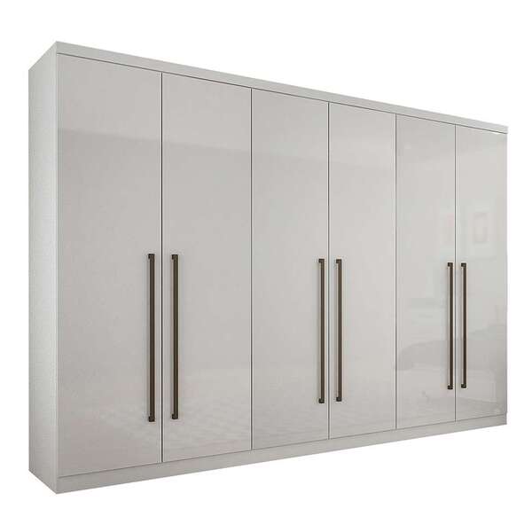 Guarda-roupa Casal Bari I 6 Pt Branco