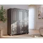 Guarda-roupa Casal Bastian 3 Pt Cinza