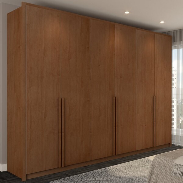 Guarda-roupa Casal Belchior 6 Portas 6 Gavetas Cinamomo - Pan