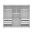 Guarda-roupa Casal Belchior 6 Portas 6 Gavetas Neve - Panoram