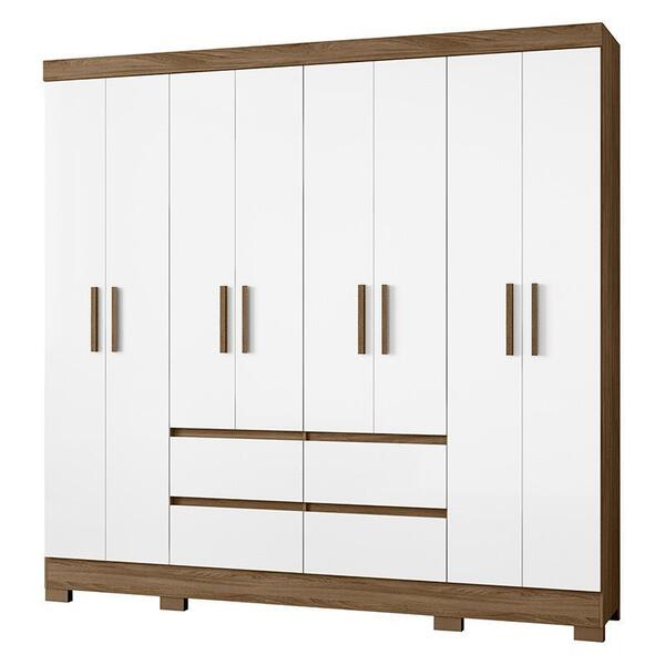 Guarda Roupa Casal Belém 8 Portas E 4 Gavetas - Pr Móveis