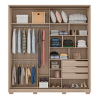 Guarda Roupa Casal Belga 2 Portas Deslizantes 1 Porta Em Espe