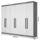 Guarda-roupa Casal Bergone 6 Portas 100% Mdf Brauna - Mademar