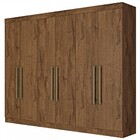 Guarda-roupa Casal Bergone 6 Portas 100% Mdf Brauna - Mademar