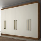 Guarda-roupa Casal Bergone 6 Portas 100% Mdf Brauna/off White