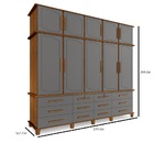 Guarda Roupa Casal Berlim 10 Portas E 12 Gavetas - Móveis Lua