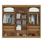Guarda-roupa Casal Bertha 6 Portas 4 Gavetas Com Espelho Amên