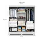Guarda-roupa Casal Betina 3 Pt 4 Gv Branco