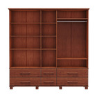 Guarda-roupa Casal Bipartido Linha Ouro Imbuia 5 Portas Espel