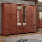 Guarda-roupa Casal Bipartido Linha Ouro Imbuia 6 Portas Espel