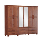 Guarda-roupa Casal Bipartido Linha Ouro Imbuia 6 Portas Espel