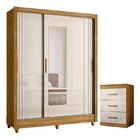 Guarda Roupa Casal Bolívia E Cômoda Ms913 Freijó Off White –