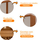 Guarda Roupa Casal Boston 6 Portas E 4  Gavetas Moderna