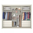 Guarda-roupa Casal Braga 3 Portas 6 Gavetas Espelhado Off Whi