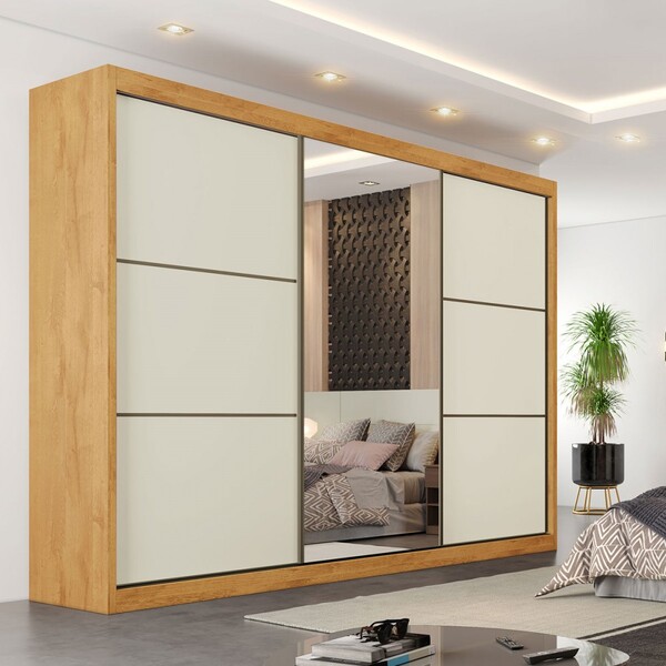 Guarda-roupa Casal Bragança 2 Portas 6 Gavetas Com Espelho 10