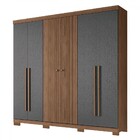 Guarda Roupa Casal Buriti Ripado 6 Portas Com Pés - Santos An