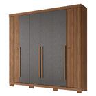 Guarda Roupa Casal Buriti Ripado 6 Portas Com Pés - Santos An