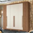 Guarda Roupa Casal Buriti Ripado 6 Portas Com Pés - Santos An