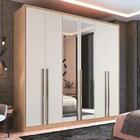 Guarda-roupa Casal C/espel 6 Por 2 Gav 100% Mdf Castro Lorde