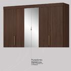 Guarda-roupa Casal Cádis 4 Portas 6 Gavetas Com Espelho Café