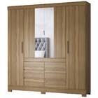 Guarda Roupa Casal Cádis Com Espelho 4 Portas 6 Gavetas Amend