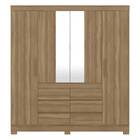 Guarda Roupa Casal Cádis Com Espelho 4 Portas 6 Gavetas Amend