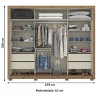 Guarda-roupa Casal Cairo 2 Portas 4 Gavetas Rústico/off White