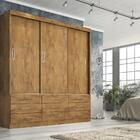 Guarda Roupa Casal Cairo 3ps Corre 9 Gav.