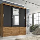 Guarda Roupa Casal Cairo 3ps Corre 9 Gav C/ Esp