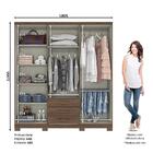 Guarda Roupa Casal Caju 6 Portas E 3 Gavetas Com Espelho - Mó