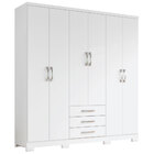 Guarda-roupa Casal Caju D136 6 Portas 3 Gavetas Henn
