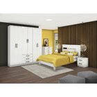 Guarda-roupa Casal Caju D136 6 Portas 3 Gavetas Henn