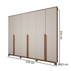 Guarda-roupa Casal Calábria 6 Portas 6 Gavetas Nature/off Whi