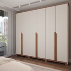 Guarda-roupa Casal Calábria 6 Portas 6 Gavetas Nature/off Whi