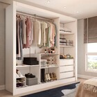 Guarda-roupa Casal Cali 3 Portas 3 Gavetas Com Espelho Branco