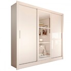 Guarda-roupa Casal Cali Slim 3 Portas Com Espelho Branco - Pa