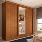Guarda-roupa Casal Cali Slim 3 Portas Com Espelho Cinamomo -