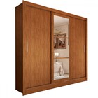 Guarda-roupa Casal Cali Slim 3 Portas Com Espelho Cinamomo -