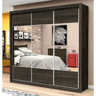 Guarda Roupa Casal Califórnia 3 Portas E 4 Gavetas Com Espelh