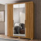 Guarda Roupa Casal Califórnia Ripado 4 Portas Com Espelho - M