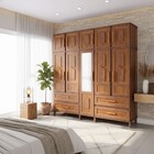 Guarda-roupa Casal Campo Grande 10 Portas 4 Gavetas Com Espel