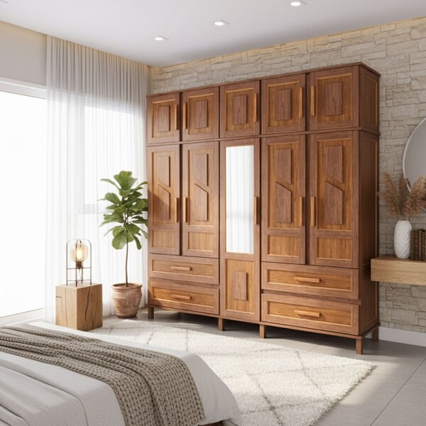 Guarda-roupa Casal Campo Grande 10 Portas 4 Gavetas Com Espel