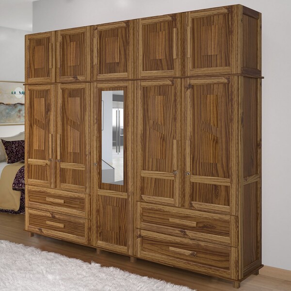 Guarda-roupa Casal Campo Grande 10 Portas 4 Gavetas Com Espel