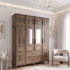 Guarda-roupa Casal Campo Grande 8 Portas 2 Gavetas Com Espelh