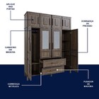 Guarda-roupa Casal Campo Grande 8 Portas 2 Gavetas Com Espelh